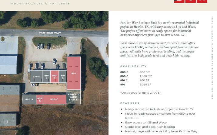 Pictures of Industrial, Office property located at 808 Panther Way, Hewitt, TX 76712 for lease - image #1