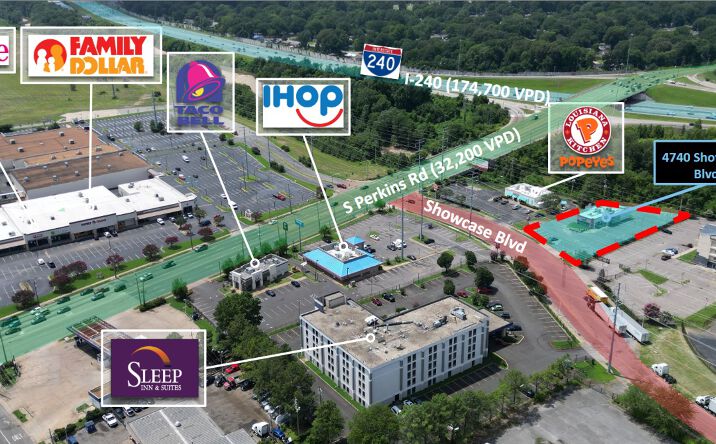 Pictures of Retail, Restaurant property located at 4740 SHOWCASE BLVD, MEMPHIS, TN 38118 for lease - image #1