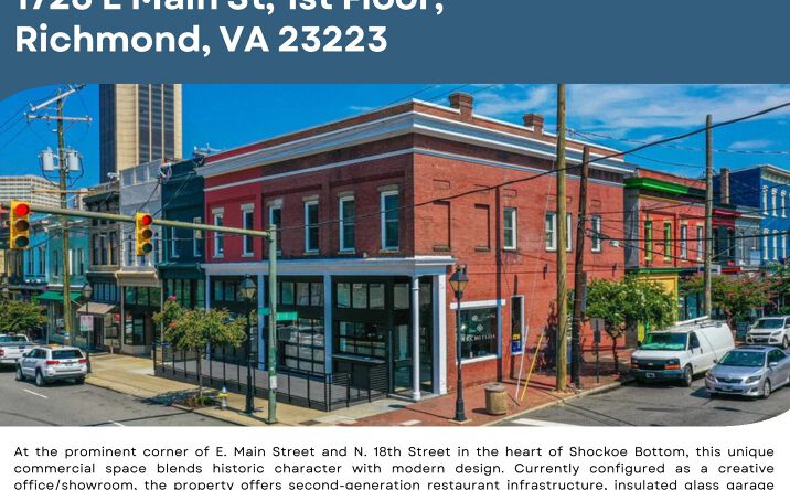 Pictures of Retail, Office, Restaurant property located at 1726 E Main St, 1st Floor, Richmond, VA 23223 for lease - image #1
