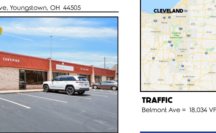 Pictures of Office, Retail property located at 4032-4040 Belmont Ave, Youngstown, OH 44505 for lease - image #1