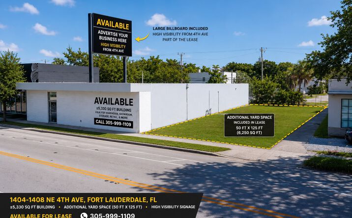 Pictures of Retail, Industrial, Land property located at 1404 Northeast 4th Avenue, Fort Lauderdale, FL 33304 for lease - image #1