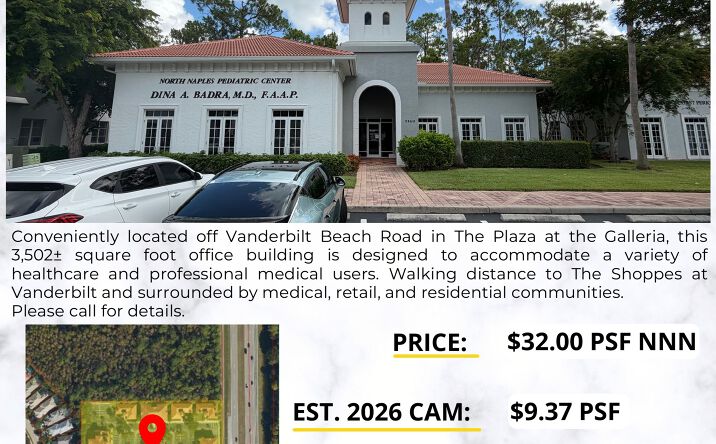 Pictures of Office property located at 9160 Galleria Court, Naples, FL 34109 for lease - image #1