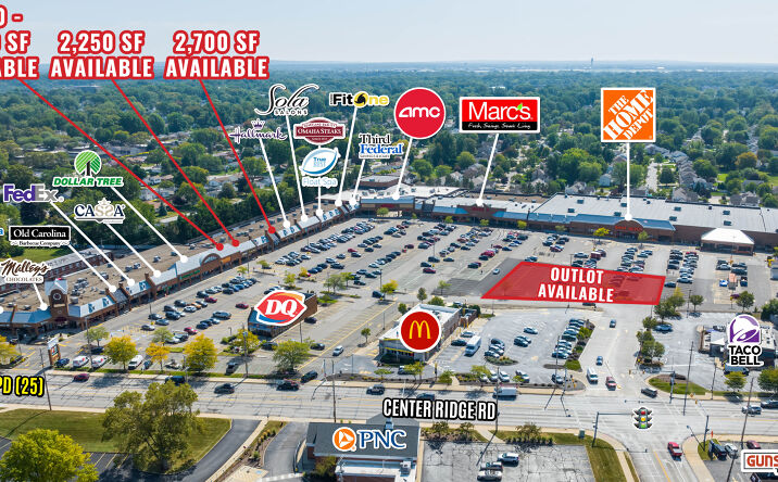 Pictures of Retail property located at 21653 Center Ridge Rd, Rocky River, OH 44116 for lease - image #1