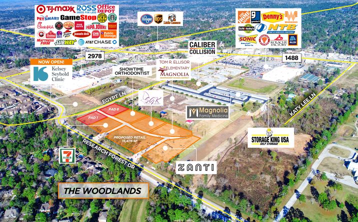 Pictures of Retail property located at 10080 Research Forest Dr, The Woodlands, TX 77354 for lease - image #1