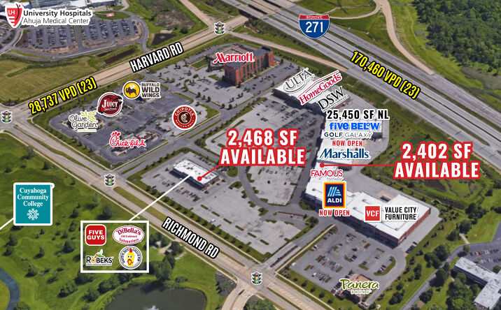 Pictures of Retail property located at 4025 Richmond Rd, Warrensville Heights, OH 44122 for lease - image #1