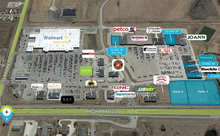 Pictures of Retail, Land property located at HWY 122 & Einsenhower Ave, Mason City, IA 50401 for lease - image #1