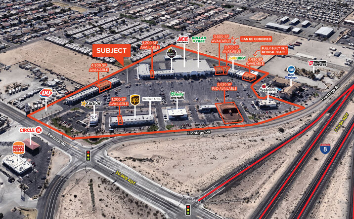 Pictures of Retail, Land property located at Southwest Corner Fortuna Road & I-8, Yuma, AZ 85367 for lease - image #1