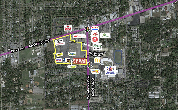 Pictures of Retail property located at 573 Courthouse Rd, Gulfport, MS 39507 for lease - image #1