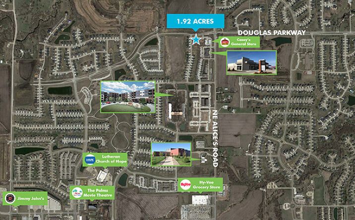 Pictures of Land property located at Douglas Parkway Near Alice's Road, Waukee, IA 50263 for lease - image #1