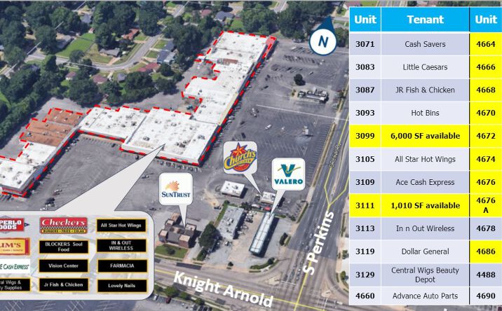 Pictures of Retail property located at 3099 S Perkins Rd, Memphis, TN 38118 for lease - image #1