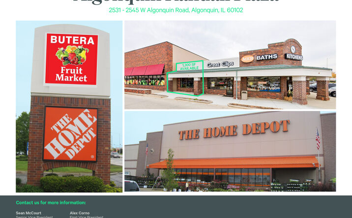 Pictures of Retail property located at 2531-2545 W Algonquin Road, Algonquin, IL 60102 for lease - image #1