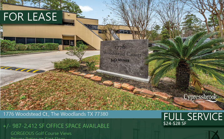 Pictures of Office property located at 1776 Woodstead Ct, Spring, TX 77380 for lease - image #1