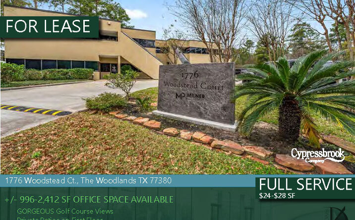 Pictures of Office property located at 1776 Woodstead Ct, Spring, TX 77380 for lease - image #1