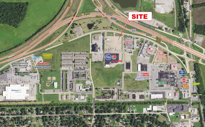 Pictures of Retail property located at West Service Rd, West Memphis, AR 72301 for lease - image #1