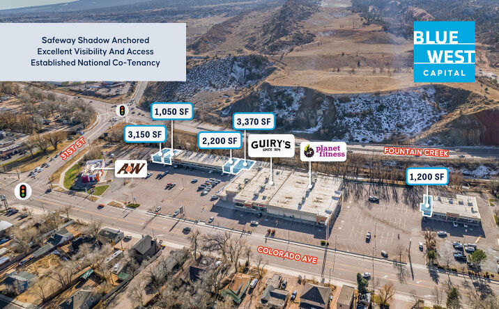 Pictures of Retail property located at 3103-3163 W. Colorado Avenue, Colorado Springs, CO 80904 for lease - image #1