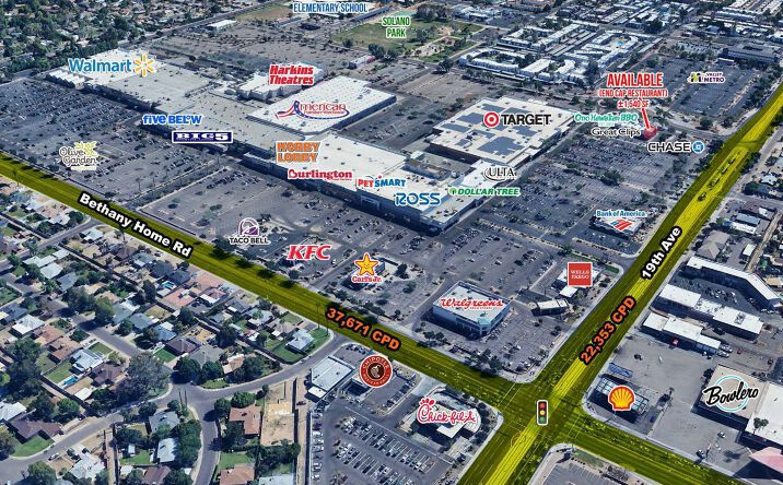 Pictures of Retail, Office, Restaurant property located at SEC Bethany Home Rd & 19th Ave, Phoenix, AZ 85015 for lease - image #1