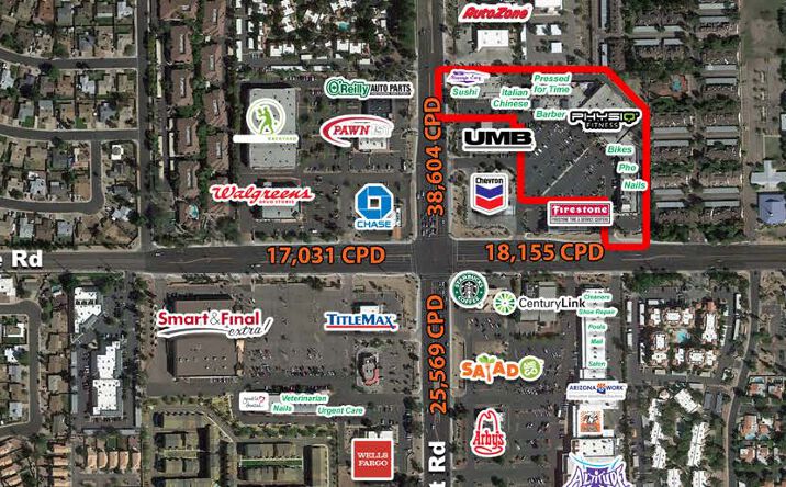 Pictures of Retail property located at NEC Guadalupe Rd & Gilbert Rd, Gilbert, AZ 85234 for lease - image #1