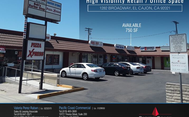 Pictures of Retail property located at 1282 Broadway, El Cajon, CA 92021 for lease - image #1