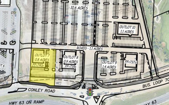 Pictures of Land, Restaurant property located at 101 Conley Rd, Columbia, MO 65201 for lease - image #1