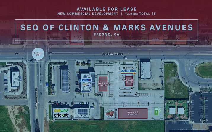 Pictures of Retail, Land property located at SEQ Clinton & Marks Avenues, Fresno, CA 93705 for lease - image #1