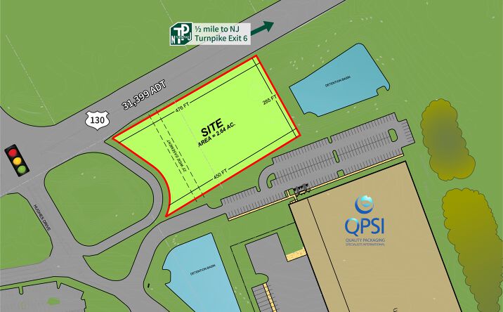 Pictures of Land, Retail property located at 2032 Route 130, Florence Township, NJ 08016 for lease - image #1