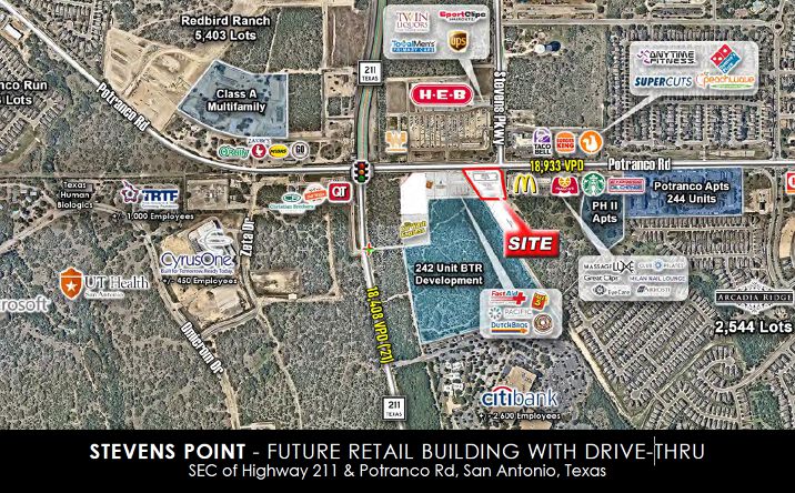 Pictures of Retail, Restaurant property located at SEC Potranco @ Hwy 211, San Antonio, TX 78253 for lease - image #1