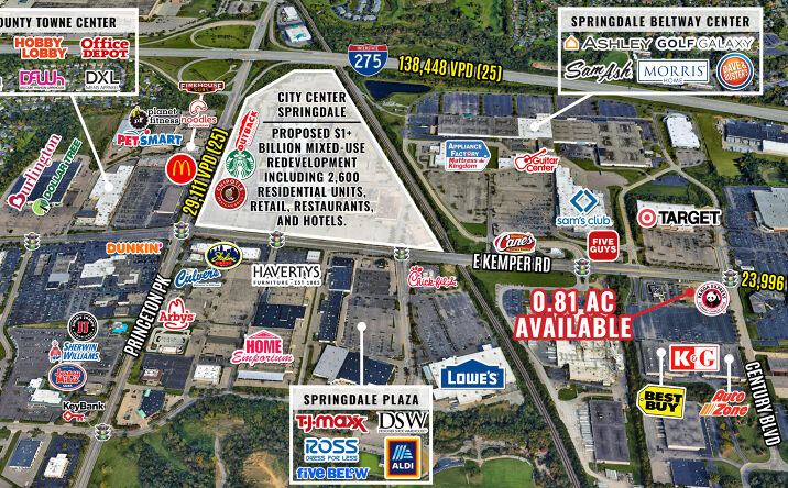 Pictures of Land property located at 925 E Kemper Rd, Cincinnati, OH 45246 for lease - image #1