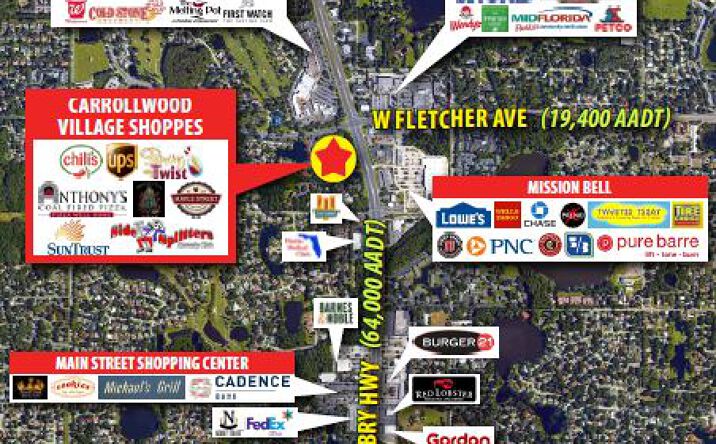 Pictures of Retail property located at 12904 – 13050 N Dale Mabry Hwy, Tampa, FL 33618 for lease - image #1