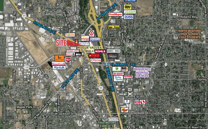 Pictures of Retail property located at 1800 N Riverside Ave, Medford, OR 97501 for lease - image #1