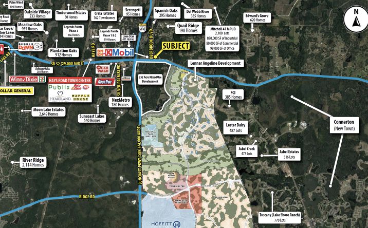 Pictures of Land property located at NEC of SR 52 & Deerbrook Blvd, Land O' Lakes, FL 34638 for lease - image #1