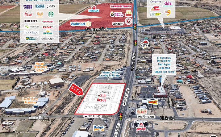 Pictures of Land property located at SEC Coors & Blake SW, Albuquerque, NM 87121 for lease - image #1