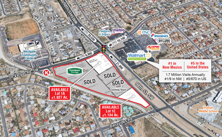 Pictures of Retail, Land property located at SWC 98th St. & Sage Rd. SW, Albuquerque, NM 87121 for lease - image #1