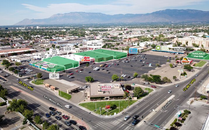 Pictures of Retail, Office, Land, Restaurant property located at 5555 Zuni Rd SE, Albuquerque, NM 87108 for lease - image #1