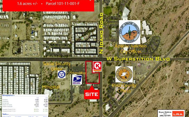 Pictures of Land property located at 95 W Superstition Blvd, Apache Junction, AZ 85120 for lease - image #1