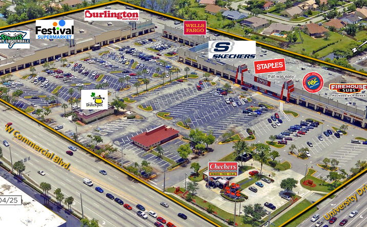 Pictures of Retail, Restaurant property located at 7350 W Commercial Blvd, Lauderhill, FL 33319 for lease - image #1