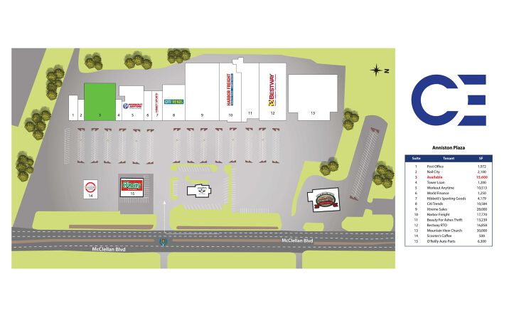 Pictures of Retail property located at 3230 McClellan Blvd, Anniston, AL 36201 for lease - image #1