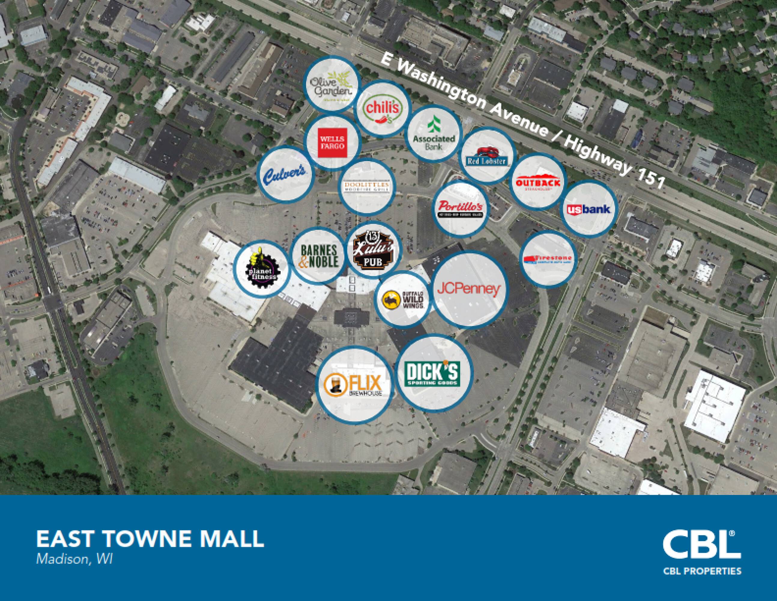 Map of East Towne Mall