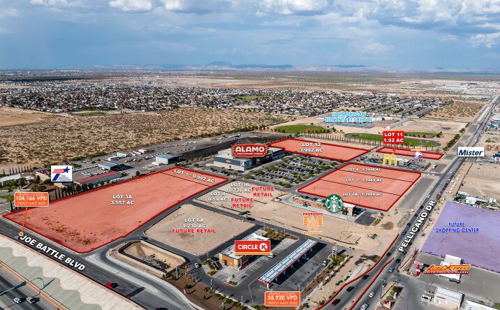Pictures of Retail, Land property located at NEC Joe Battle & Pellicano, El Paso, TX 79928 for lease - image #1