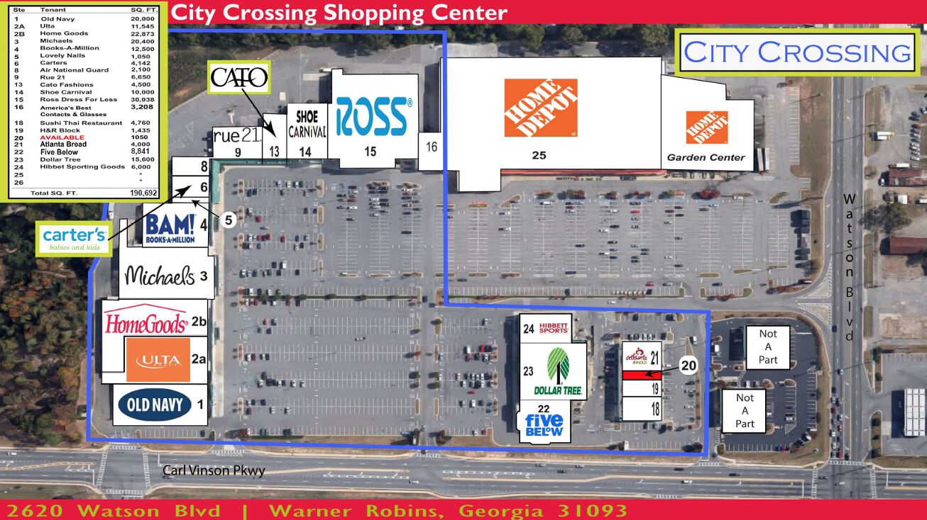 2620 Watson Blvd, Warner Robins, GA 31093 Retail Space for Lease