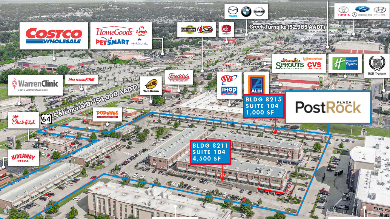 8211 & 8215 E. Regal Court, Tulsa, OK 74133 Retail Space for Lease