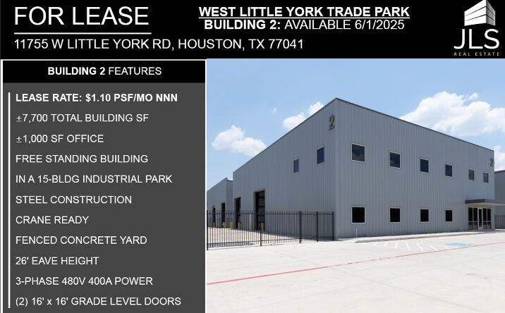 Pictures of Industrial property located at 11755 W Little York Rd, Houston, TX 77041 for lease - image #1