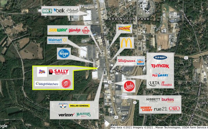 Pictures of Retail property located at 1829 Highway 45 North, Columbus, MS 39701 for lease - image #1