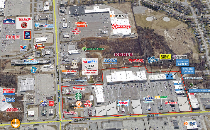 Pictures of Retail property located at 210 Dunes Plaza, Michigan City, IN 46360 for lease - image #1