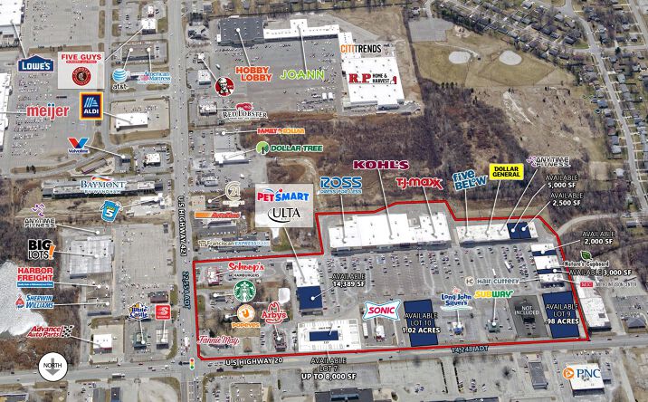 Pictures of Retail property located at 210 Dunes Plaza, Michigan City, IN 46360 for lease - image #1