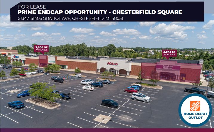Pictures of Retail property located at 51347-51405 Gratiot Ave, Chesterfield, MI 48051 for lease - image #1