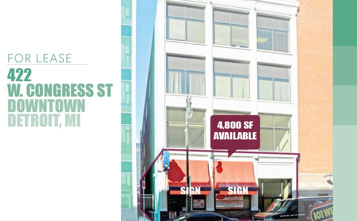 Pictures of Retail property located at 422 W Congress St, Downtown, Detroit, MI 48226 for lease - image #1