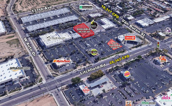 Pictures of Retail property located at Northeast Corner of Van Buren St & Litchfield Rd, Goodyear, AZ 60605 for lease - image #1