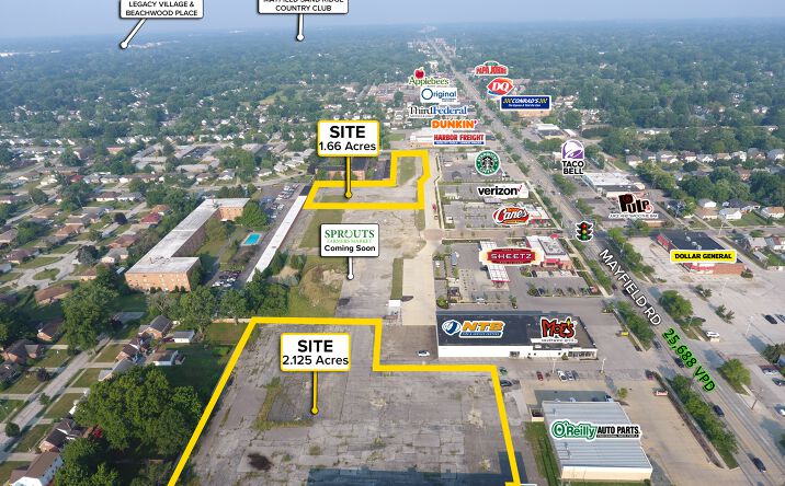 Pictures of Retail, Land property located at 5900-5886 Mayfield Rd, Mayfield Heights, OH 44124 for lease - image #1