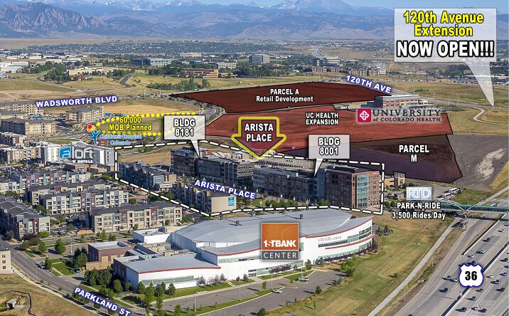 Pictures of Retail property located at 8001 & 8181 Arista Place, Westminster, CO 80021 for lease - image #1
