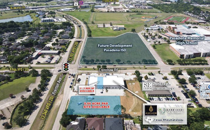 Pictures of Retail property located at NWQ of Preston & Crenshaw, Pasadena, TX 77504 for lease - image #1